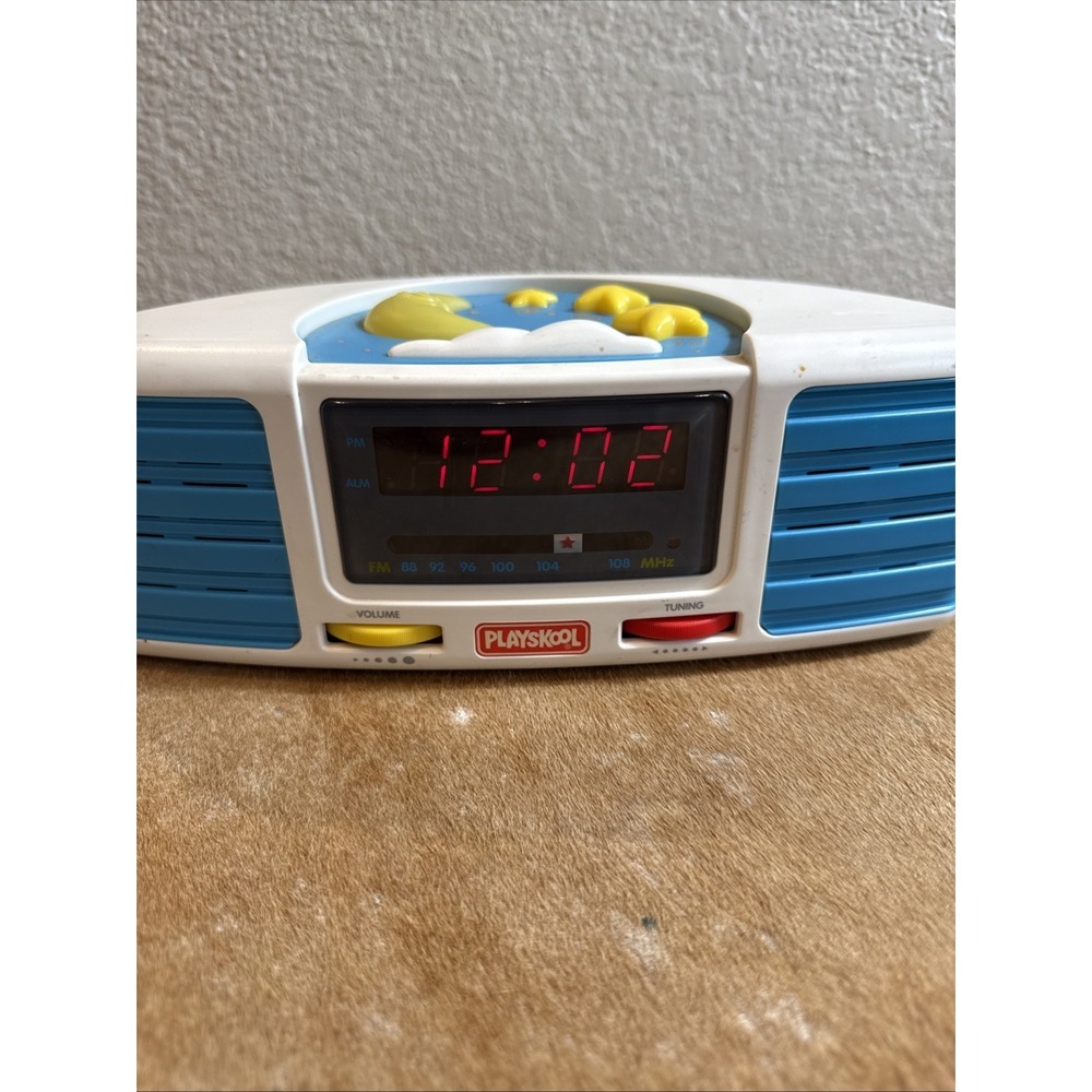 Vintage Playschool Colorful AM/FM/Alarm - Nightlight/Lullaby Sounds Clock‎ Radio